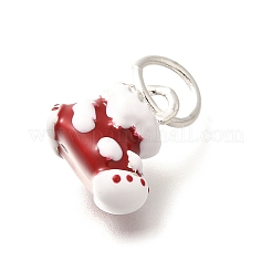 Christmas Theme Brass Enamel Charms&nbsp;KK-R212-15E-P