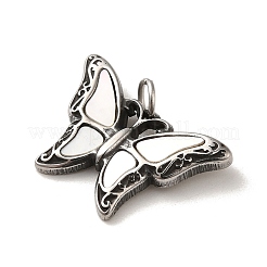 304 Stainless Steel Pave Shell Pendants&nbsp;STAS-L022-257AS