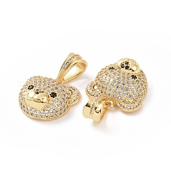 Brass Micro Pave Cubic Zirconia Pendants&nbsp;ZIRC-F136-01