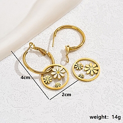 201 Stainless Steel Enamel Hoop Earrings&nbsp;GD4383