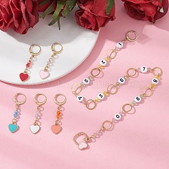 6Pcs Knitting Row Counter Chains & Locking Stitch Markers Kits&nbsp;HJEW-JM01488