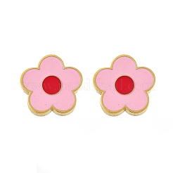 304 Stainless Steel Enamel Stud Earrings&nbsp;STAS-E502-01G-02