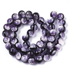 Handmade Silver Foil Glass Lampwork Beads Strands&nbsp;FOIL-T003-03D
