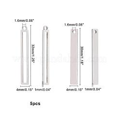 20Pcs 2 Style 201 Stainless Steel Pendants&nbsp;STAS-DC0001-56