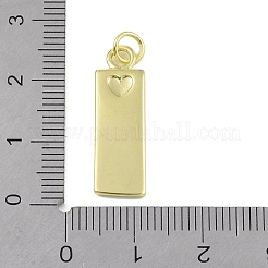 Brass Micro Pave Clear Cubic Zirconia Pendants&nbsp;KK-P266-06G-J