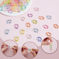 300Pcs Transparent Acrylic Quick Link Connectors&nbsp;TACR-SP0001-42