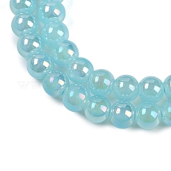 Baking Paint Electroplate Glass Beads Strands&nbsp;GLAA-G120-01J