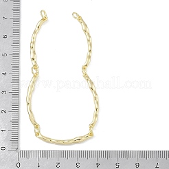 Brass Textured Bar Link Chain Bracelet Making&nbsp;KK-U020-04G