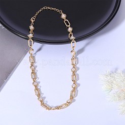 Imitation Pearl Sun & Oval Boho Link Chain Necklaces&nbsp;JN1131A