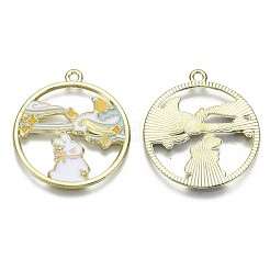 Eco-Friendly Alloy Enamel Pendants&nbsp;X-PALLOY-N162-002-RS
