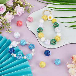 80Pcs 10 Colors Acrylic Beads&nbsp;SACR-SC0001-39
