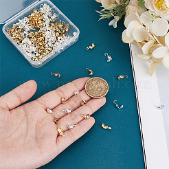 200Pcs 10 Styles Brass Bead Tips&nbsp;FIND-PH0020-84