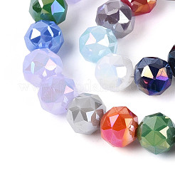 Opaque Glass Round Beads Strands&nbsp;EGLA-T029-8mm-12A-09