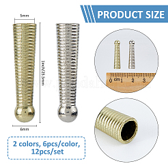 12Pcs 2 Colors Alloy Cord Ends&nbsp;FIND-FH0011-32