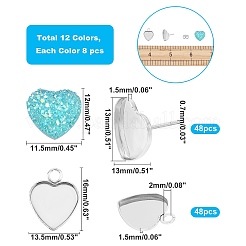 DIY Stainless Steel Pendant & Stud Earring Making Kits&nbsp;DIY-UN0001-77P