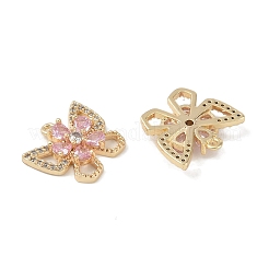 Brass Micro Pave Clear Cubic Zirconia Pendants&nbsp;KK-S367-18A