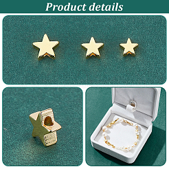 60Pcs 3 Styles Brass Spacer Beads&nbsp;KK-PH0006-61B