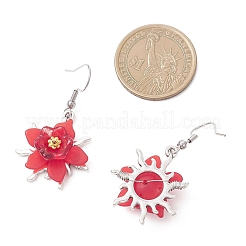 Flower Alloy Dangle Earrings&nbsp;EJEW-JE06801