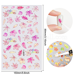 6 Sheets 6 Style Maple Leaf Nail Art Stickers Decals&nbsp;MRMJ-OC0003-57A