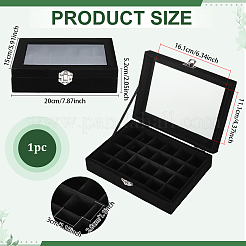 24-Slot Velvet Paper Storage Gift Jewelry Boxes&nbsp;CON-WH0110-41