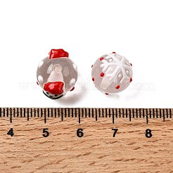 65Pcs Christmas Theme Resin Enamel Beads&nbsp;RESI-Z041-01