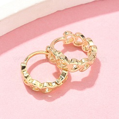 Hollow Heart Brass Hoop Earrings&nbsp;EJEW-Z102-17G