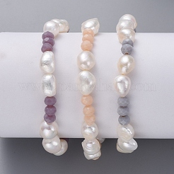 Natural Baroque Pearl Stretch Bracelets&nbsp;BJEW-JB05059