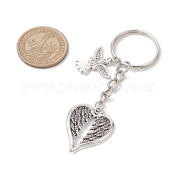 4Pcs 4 Styles Tibetan Style Alloy Keychains&nbsp;KEYC-JKC00804