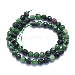 Natural Ruby in Zoisite Beads Strands&nbsp;G-K310-C10-8mm