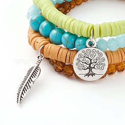4Pcs Stretch Bracelets&nbsp;BJEW-JB05888