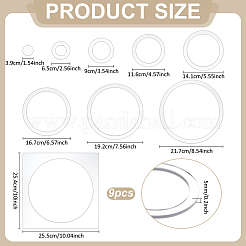 9Pcs Transparent Acrylic Templates&nbsp;DIY-BC0015-38B