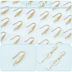 Ion Plating(IP) 316 Surgical Stainless Steel Earring Hooks&nbsp;STAS-UN0058-42G