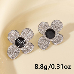 304 Stainless Steel Flower Stud Earrings&nbsp;BM1412-1