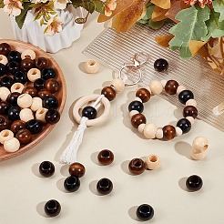 160Pcs 4 Colors Wood Beads&nbsp;WOOD-NB0002-92