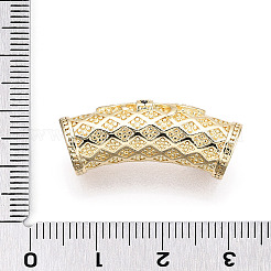 Brass Micro Pave Cubic Zirconia Tube Beads&nbsp;ZIRC-T004-60G