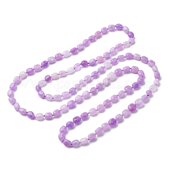 Natural Dyed Malaysia Jade Tumble Stone Nuggets Beaded Long Necklaces for Women&nbsp;NJEW-F340-A03