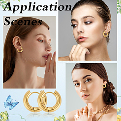 10Pcs 304 Stainless Steel Hoop Earrings&nbsp;EJEW-ME0001-20