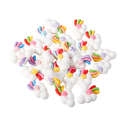 30Pcs 5 Colors Resin Cabochons&nbsp;RESI-CJ0001-187