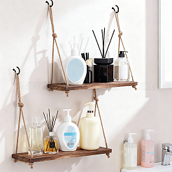 4Pcs Rectangle Wooden Hanging Stands for Plants&nbsp;ODIS-WA0001-15