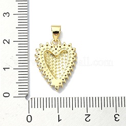 Rack Plating Real 18K Gold Plated Brass Micro Pave Cubic Zirconia Pendants&nbsp;KK-B084-20G