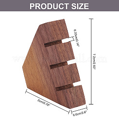 3-Slot Wood Finger Rings Display Plate&nbsp;RDIS-WH0009-018