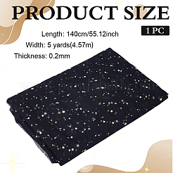 5 Yards Star Moon Polyester Mesh Fabric&nbsp;DIY-WH0899-684A