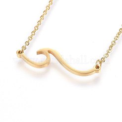 Ion Plating(IP) 304 Stainless Steel Pendant Necklaces&nbsp;LS-NJEW-H491-17G