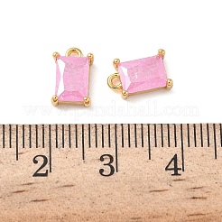 Brass Crushed Ice Cut Cubic Zirconia Pendants&nbsp;KK-D024-25A-G