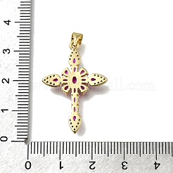 Brass Micro Pave Cubic Zirconia Pendants&nbsp;KK-C090-39G