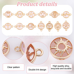26pcs 13 styles Glass Connector Charms&nbsp;GLAA-PH0002-86