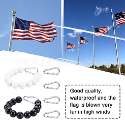 6Pcs 2 Style PVC Flagpole Retainer Ring Beaded Keep Flag&nbsp;FIND-AR0001-29