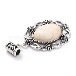 Tibetan Style Alloy European Dangle Charms&nbsp;PALLOY-P226-01AS