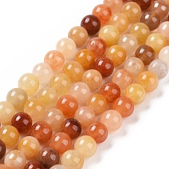 Natural Golden Silk Jade Beads Strands&nbsp;G-L555-05-6mm