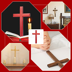 Wooden Cross Wall Decoration&nbsp;HJEW-WH0036-87